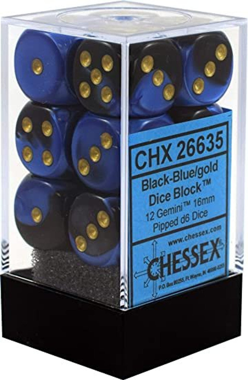 Gemini Black-Blue/GolD (16mm D6)