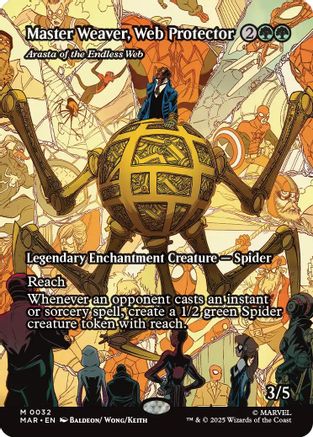 Master Weaver, Web Protector - Arasta of the Endless Web (Borderless) (MAR - Marvel Eternal-Legal Foil)