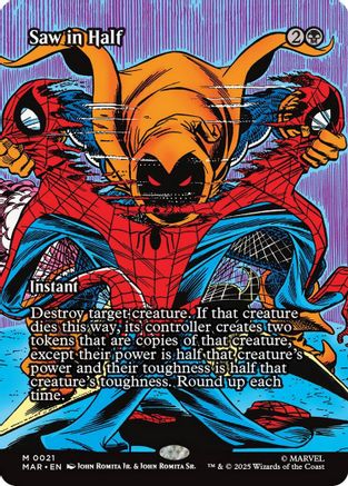 Saw in Half (Borderless) (MAR - Marvel Eternal-Legal Foil)