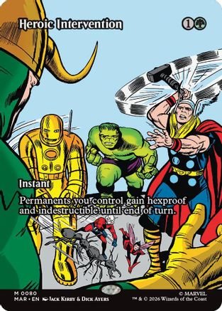 Heroic Intervention (0080) (Borderless) (MAR - Marvel Universe Eternal-Legal Foil)
