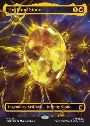 The Mind Stone (Borderless) (Cosmic Foil) (MSH - Marvel Super Heroes Foil)