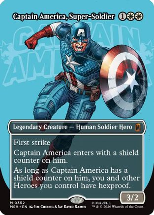 Captain America, Super-Soldier (Borderless) (0352) (MSH - Marvel Super Heroes)