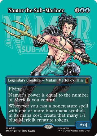 Namor the Sub-Mariner (Borderless) (MSH - Marvel Super Heroes Foil)