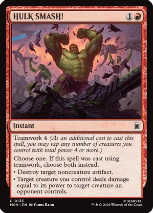 HULK SMASH! (MSH - Marvel Super Heroes Foil)