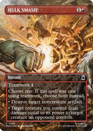 HULK SMASH! (Borderless) (MSH - Marvel Super Heroes Foil)