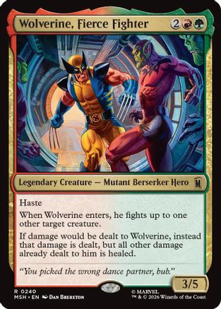 Wolverine, Fierce Fighter (MSH - Marvel Super Heroes Foil)