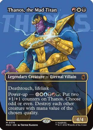 Thanos, the Mad Titan (Borderless) (0367) (MSH - Marvel Super Heroes Foil)