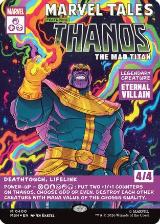 Thanos, The Mad Titan (Borderless) (0400) (MSH - Marvel Super Heroes Foil)