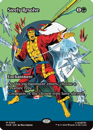 Steely Resolve (Borderless) (MAR - Marvel Universe Eternal-Legal Foil)