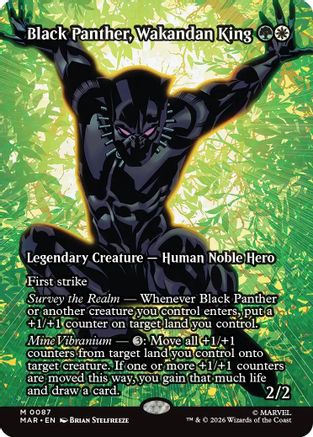 Black Panther, Wakandan King (Borderless) (MAR - Marvel Universe Eternal-Legal Foil)