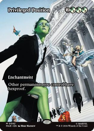 Privileged Position (Borderless) (MAR - Marvel Universe Eternal-Legal Foil)