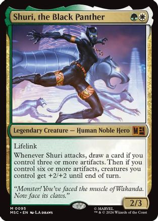 Shuri, the Black Panther (Surge Foil) (MSC - Commander: Marvel Super Heroes Foil)