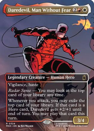 Daredevil, Man Without Fear (Borderless) (0324) (MSH - Marvel Super Heroes Foil)