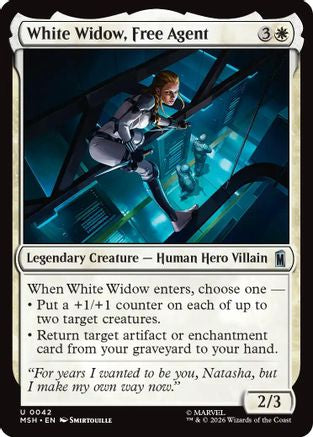 White Widow, Free Agent (MSH - Marvel Super Heroes Foil)