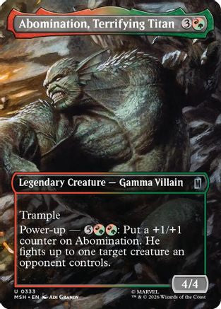 Abomination, Terrifying Titan (Borderless) (MSH - Marvel Super Heroes Foil)