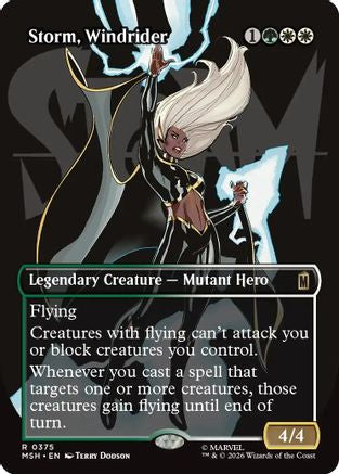 Storm, Windrider (Borderless) (MSH - Marvel Super Heroes Foil)