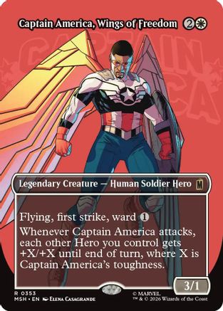 Captain America, Wings of Freedom (Borderless) (MSH - Marvel Super Heroes)