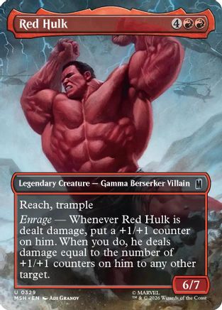 Red Hulk (Borderless) (MSH - Marvel Super Heroes Foil)