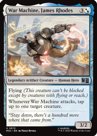 War Machine, James Rhodes (MSH - Marvel Super Heroes Foil)
