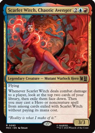 Scarlet Witch, Chaotic Avenger (MSC - Commander: Marvel Super Heroes Foil)