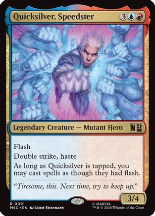 Quicksilver, Speedster (Surge Foil) (MSC - Commander: Marvel Super Heroes Foil)