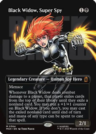 Black Widow, Super Spy (Borderless) (0364) (MSH - Marvel Super Heroes Foil)