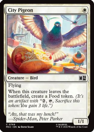 City Pigeon (MSC - Commander: Marvel Super Heroes)