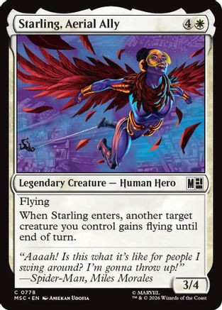 Starling, Aerial Ally (MSC - Commander: Marvel Super Heroes Foil)