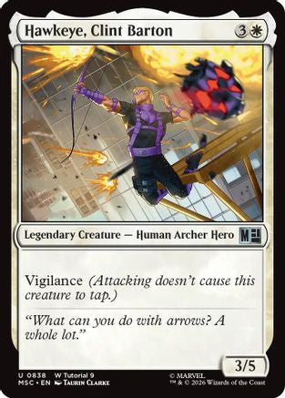 Hawkeye, Clint Barton (0838) (MSC - Commander: Marvel Super Heroes)