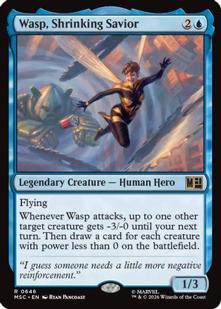 Wasp, Shrinking Savior (MSC - Commander: Marvel Super Heroes Foil)