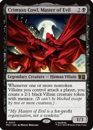 Crimson Cowl, Master of Evil (MSC - Commander: Marvel Super Heroes Foil)