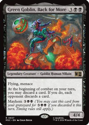 Green Goblin, Back for More (MSC - Commander: Marvel Super Heroes Foil)