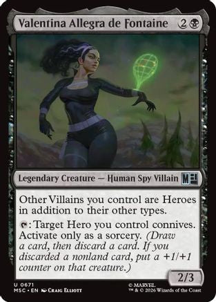 Valentina Allegra de Fontaine (MSC - Commander: Marvel Super Heroes)