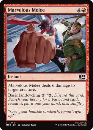 Marvelous Melee (MSC - Commander: Marvel Super Heroes Foil)