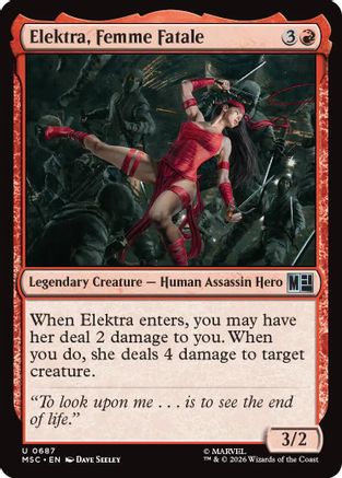 Elektra, Femme Fatale (MSC - Commander: Marvel Super Heroes)