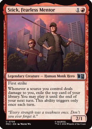 Stick, Fearless Mentor (MSC - Commander: Marvel Super Heroes)