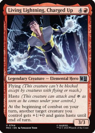 Living Lightning, Charged Up (MSC - Commander: Marvel Super Heroes Foil)