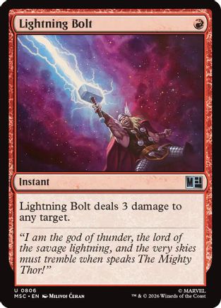 Lightning Bolt (MSC - Commander: Marvel Super Heroes Foil)