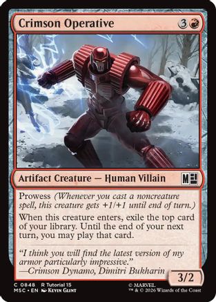 Crimson Operative (MSC - Commander: Marvel Super Heroes)