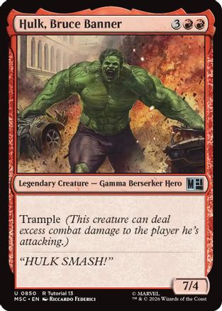 Hulk, Bruce Banner (MSC - Commander: Marvel Super Heroes)
