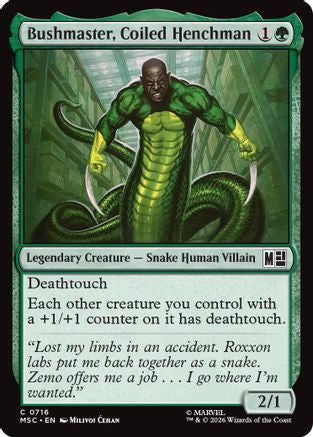 Bushmaster, Coiled Henchman (MSC - Commander: Marvel Super Heroes Foil)