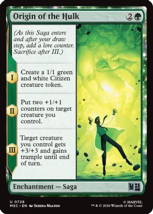 Origin of the Hulk (MSC - Commander: Marvel Super Heroes)