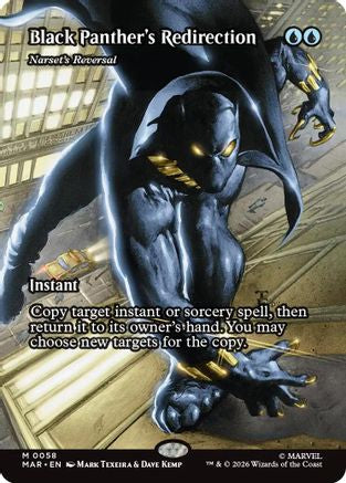 Black Panther's Redirection - Narset's Reversal (Borderless) (MAR - Marvel Universe Eternal-Legal)