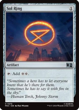 Sol Ring (0212) (Surge Foil) (MSC - Commander: Marvel Super Heroes Foil)