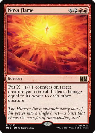 Nova Flame (Surge Foil) (MSC - Commander: Marvel Super Heroes Foil)