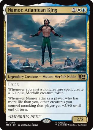 Namor, Atlantean King (Surge Foil) (MSC - Commander: Marvel Super Heroes Foil)