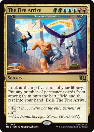 The Five Arrive - Genesis Ultimatum (Surge Foil) (MSC - Commander: Marvel Super Heroes Foil)