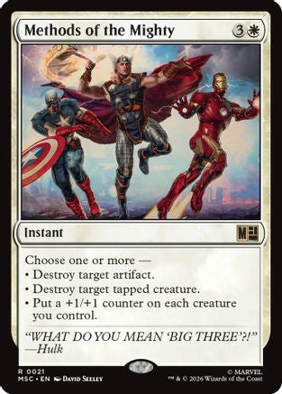 Methods of the Mighty (Surge Foil) (MSC - Commander: Marvel Super Heroes Foil)
