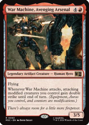 War Machine, Avenging Arsenal (Surge Foil) (MSC - Commander: Marvel Super Heroes Foil)