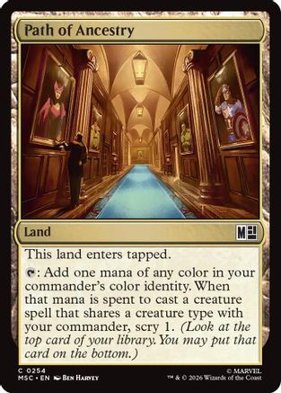 Path of Ancestry (Surge Foil) (MSC - Commander: Marvel Super Heroes Foil)